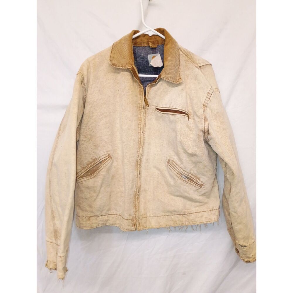 Farm Worn Carhartt Blanket Lined Chore Jacket • Patina Workwear • Rare Fade